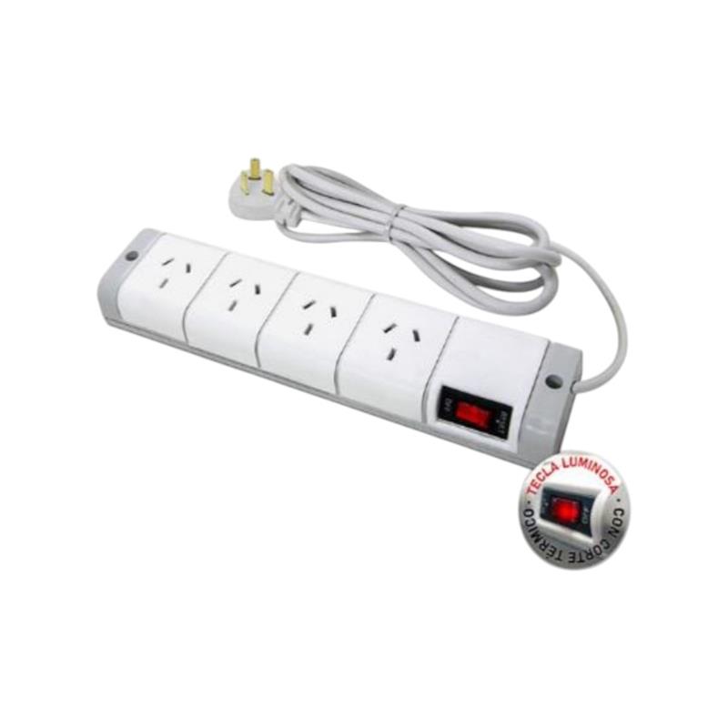 Zapatilla blanca  4 tomas 2,5m cod.00677